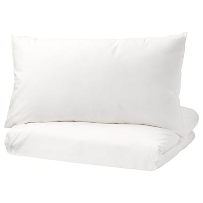 ÄNGSLILJA Duvet cover and pillowcase(s), white, Full/Queen (Double/Queen)