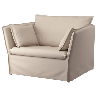 BACKSÄLEN 1.5-seat armchair, Katorp natural