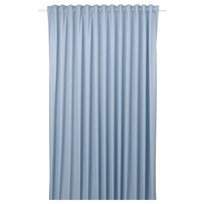 BENGTA Black-out curtain, 1 length, blue, 83x98 "