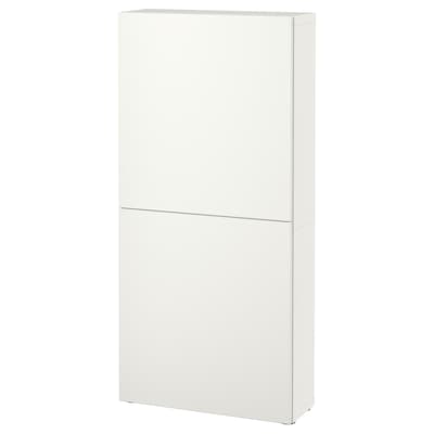 BESTÅ Wall cabinet with 2 doors, white/Lappviken white, 23 5/8x8 5/8x50 3/8 "