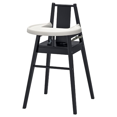 BLÅMES High chair with tray, black