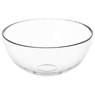BLANDA Serving bowl, clear glass, 8 "