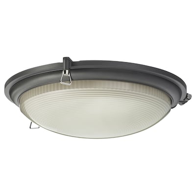 BOGSPRÖT LED ceiling lamp, anthracite, 14 "