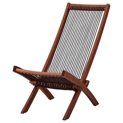 BROMMÖ Chaise, outdoor, brown stained