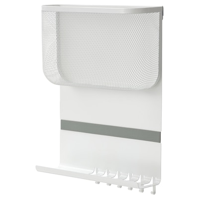 DRÖNJÖNS Wall storage with hooks, white, 11 ¾x4x17 "