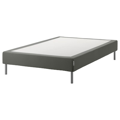 ESPEVÄR Slatted mattress base with legs, dark gray, Queen