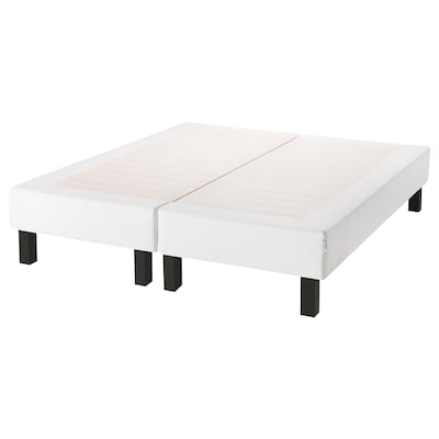 ESPEVÄR Slatted mattress base with legs, white, King