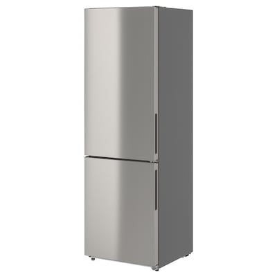 FÄRSKHET Bottom-freezer refrigerator, stainless steel color, 10.4 cu.ft