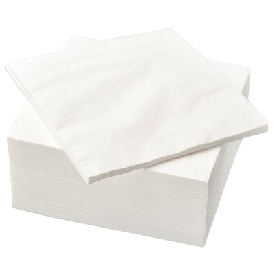 FANTASTISK Paper napkin, white, 15 ¾x15 ¾ "