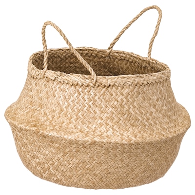 FLÅDIS Basket, seagrass, 9 7/8 "