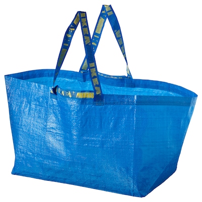 FRAKTA Shopping bag, large, blue, 21 ¾x14 ½x13 ¾ "/19 gallon