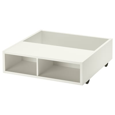 FREDVANG Underbed storage/bedside table, white, 23 1/4x22 "