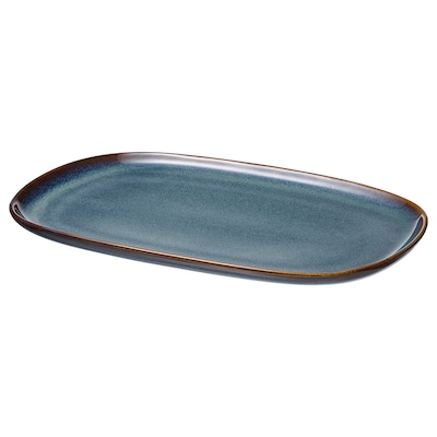 GLADELIG Plate, blue, 12x7 ½ "
