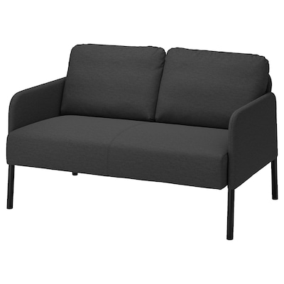 GLOSTAD Loveseat, Knisa dark gray