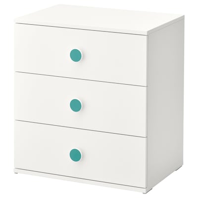 GODISHUS 3-drawer chest, white, 23 5/8x25 1/4 "