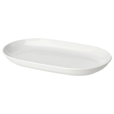 GODMIDDAG Serving plate, white, 13x7 "