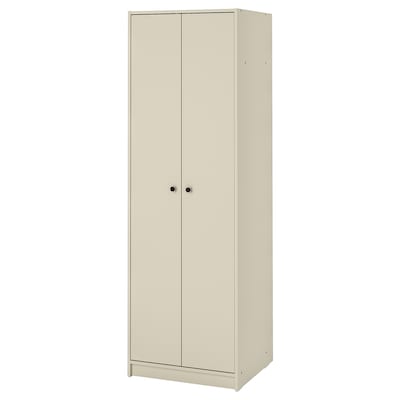 GURSKEN Wardrobe with 2 doors, light beige, 23 3/8x21 5/8x73 1/8 "