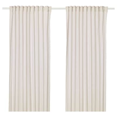 HANNALILL Curtains, 1 pair, beige, 57x98 "