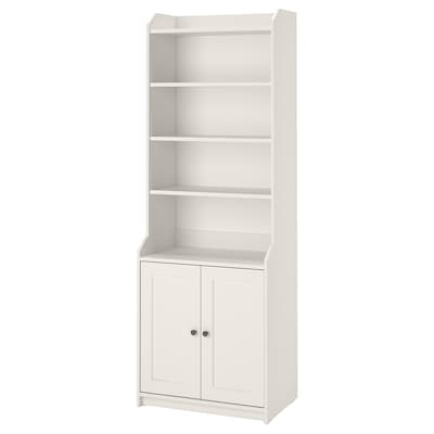 HAUGA High cabinet with 2 doors, white, 27 1/2x78 3/8 "