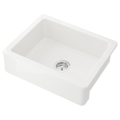 HAVSEN Apron front sink, white, 25x19 "