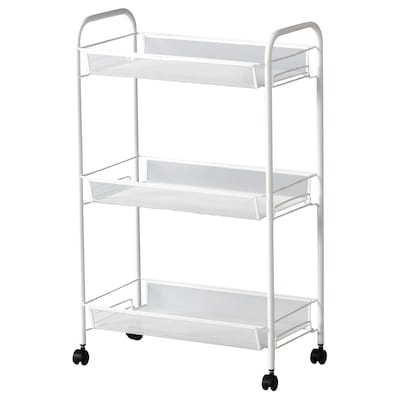 HORNAVAN Cart, white, 10 1/4x18 7/8x30 3/8 "