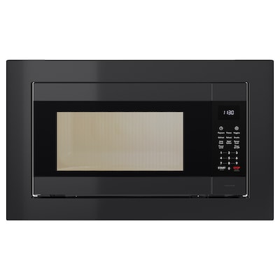 HUVUDSAKLIG Built-in microwave, black Stainless steel