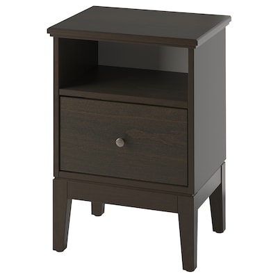 IDANÄS Nightstand, dark brown stained, 18 1/2x15 3/4 "