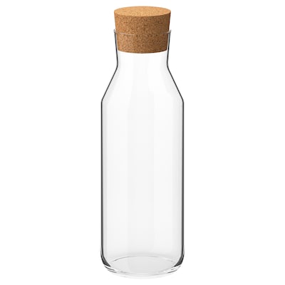IKEA 365+ Carafe with stopper, clear glass/cork, 34 oz
