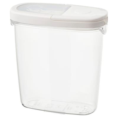 IKEA 365+ Dry food jar with lid, clear/white, 44 oz