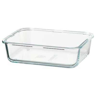 IKEA 365+ Food container, rectangular/glass, 34 oz
