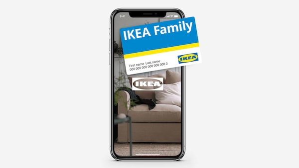 iPhone with IKEA Family card over top