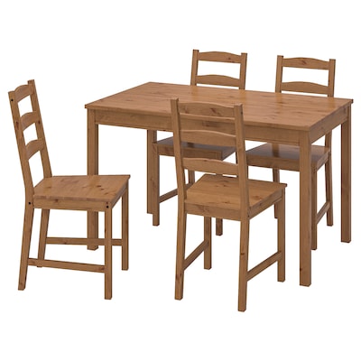 JOKKMOKK Table and 4 chairs, antique stain