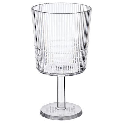 KALLSINNIG Wine glass, transparent plastic, 11 oz