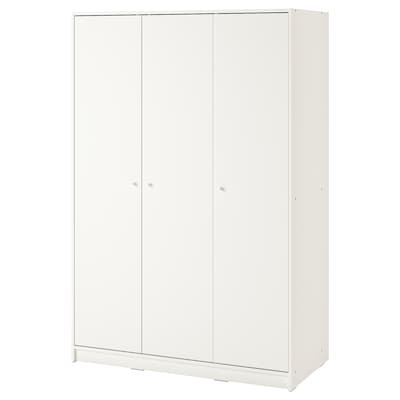 KLEPPSTAD Wardrobe with 3 doors, white, 46 1/8x69 1/4 "