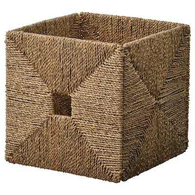 KNIPSA Basket, seagrass, 12 ½x13x12 ½ "