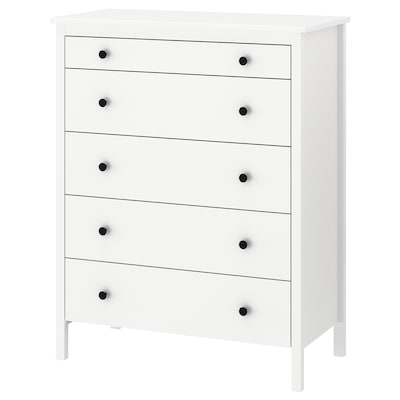 KOPPANG 5-drawer chest, white, 35 3/8x44 7/8 "