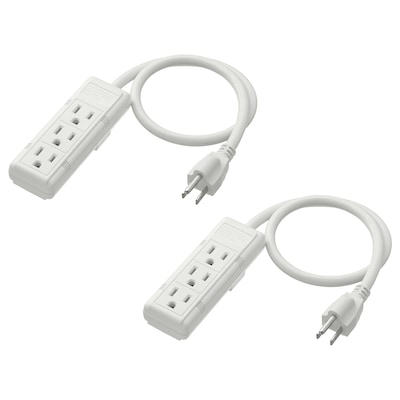 KOPPLA 3 outlet power strip, grounded/white, 19 ¾ "