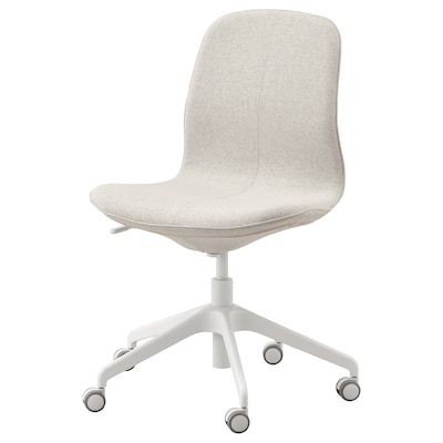 LÅNGFJÄLL Office chair, Gunnared beige/white
