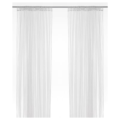 LILL Lace curtains, 1 pair, white, 110x98 "