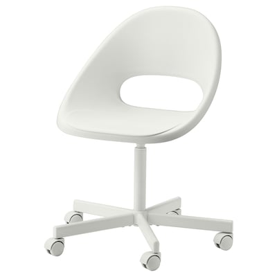 LOBERGET / BLYSKÄR Swivel chair, white