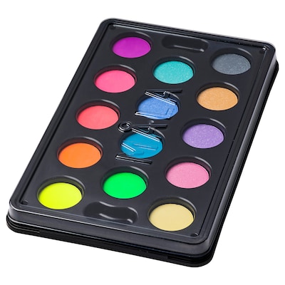 MÅLA Watercolor box with 14 colors, mixed colors