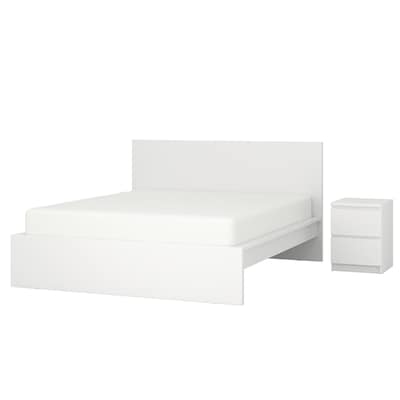MALM Bedroom furniture, set of 2, white, Full