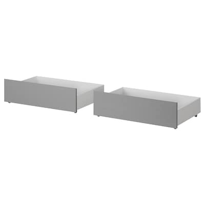 MALM Underbed storage box for high bed, gray stained, Full/Double/Twin/Single