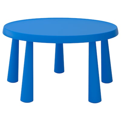 MAMMUT Children's table, indoor/outdoor blue, 33 1/2 "
