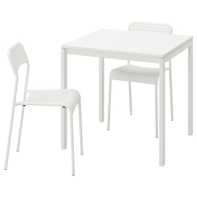 MELLTORP / ADDE Table and 2 chairs, white, 29 1/2 "