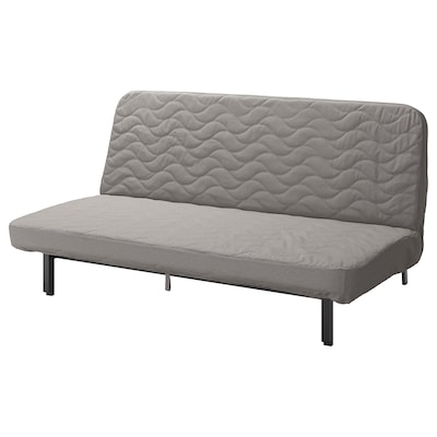 NYHAMN Sleeper sofa, with foam mattress/Knisa gray/beige
