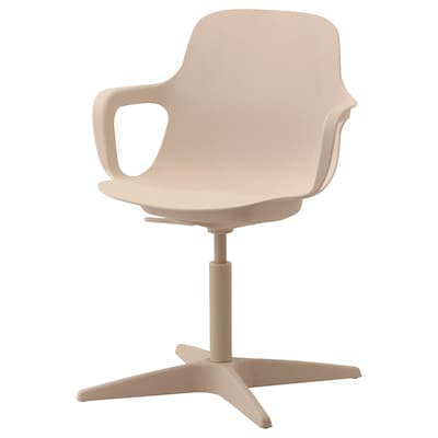 ODGER Swivel chair, white/beige