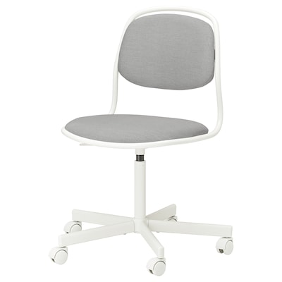 ÖRFJÄLL Swivel chair, white/Vissle light gray