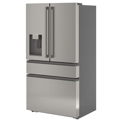 ÖVERSKÅDLIG French door refrigerator, Stainless steel, 22 cu.ft