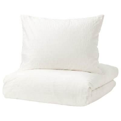 OFELIA VASS Duvet cover and pillowcase(s), white, Full/Queen (Double/Queen)